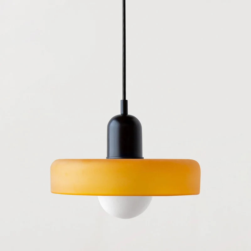 Moderne Hanglamp met Gekleurd Glas 25/35cm E27 Verstelbaar Minimalistisch Design | Sansoti