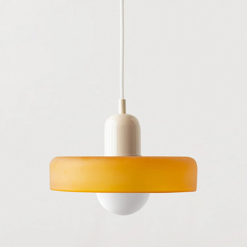 Moderne Hanglamp met Gekleurd Glas 25/35cm E27 Verstelbaar Minimalistisch Design | Sansoti