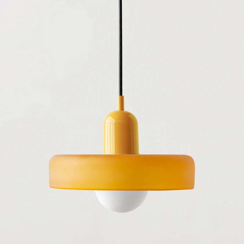 Moderne Hanglamp met Gekleurd Glas 25/35cm E27 Verstelbaar Minimalistisch Design | Sansoti