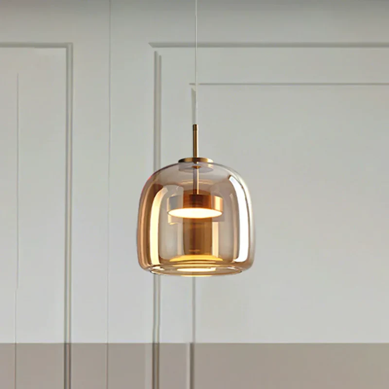 Glazen Hanglamp met LED Verlichting Modern Design Woonkamer Slaapkamer | Sansoti