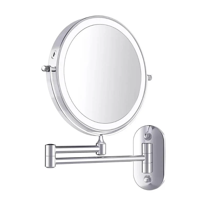 Verlichte Make-upspiegel met USB-Oplaadbare LED-Ring en 5x Vergroting voor Badkamer | Sansoti