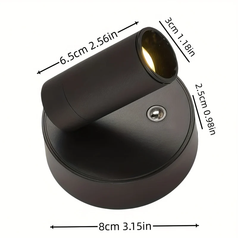 Oplaadbare LED Accentspot met Dimfunctie - Draadloos Accent Lichtpunt voor Kunst en Planten - Touch Bediening USB Oplaadbaar Spotlampje - Flexibele Decoratieverlichting | Sansoti