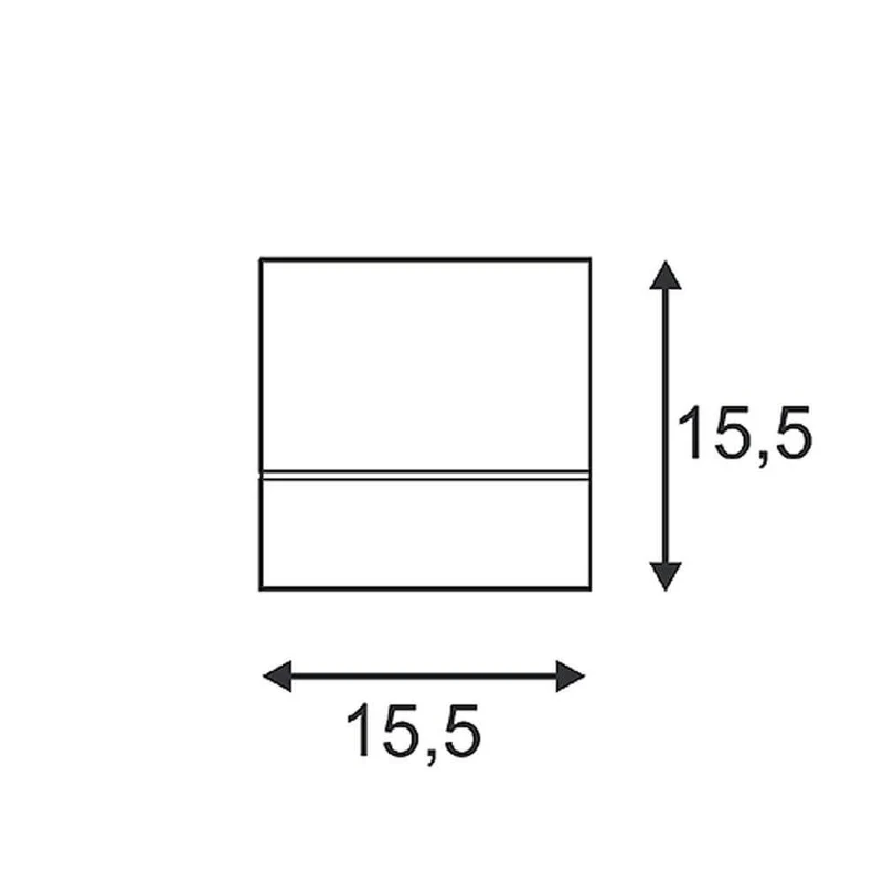 Kardamod Surface Square ES111 Single Deckenleuchte Eckig Weiß