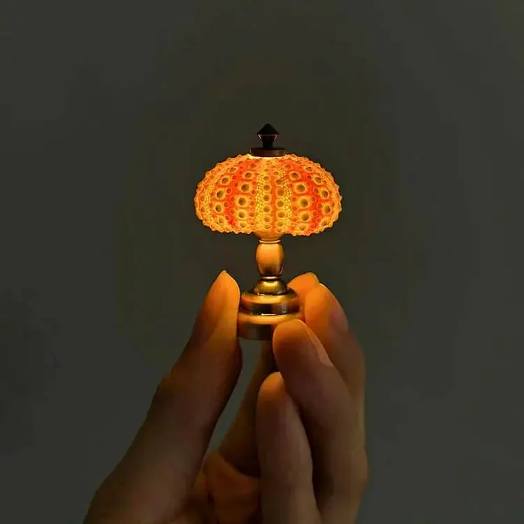 Zee-Egel Nachtlamp met Natuurlijke Schelpvorm en Warm Licht | Sansoti