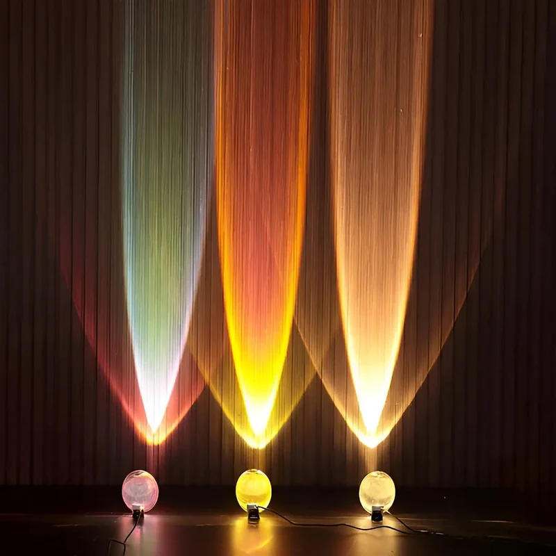 Ovale Kristallen Tafellamp met Chroom Sokkel – LED Sfeerverlichting in Warm Wit, Blauw-Paars of Zonsondergangstinten – Stemmingslicht voor Slaapkamer en Woonruimte | Sansoti