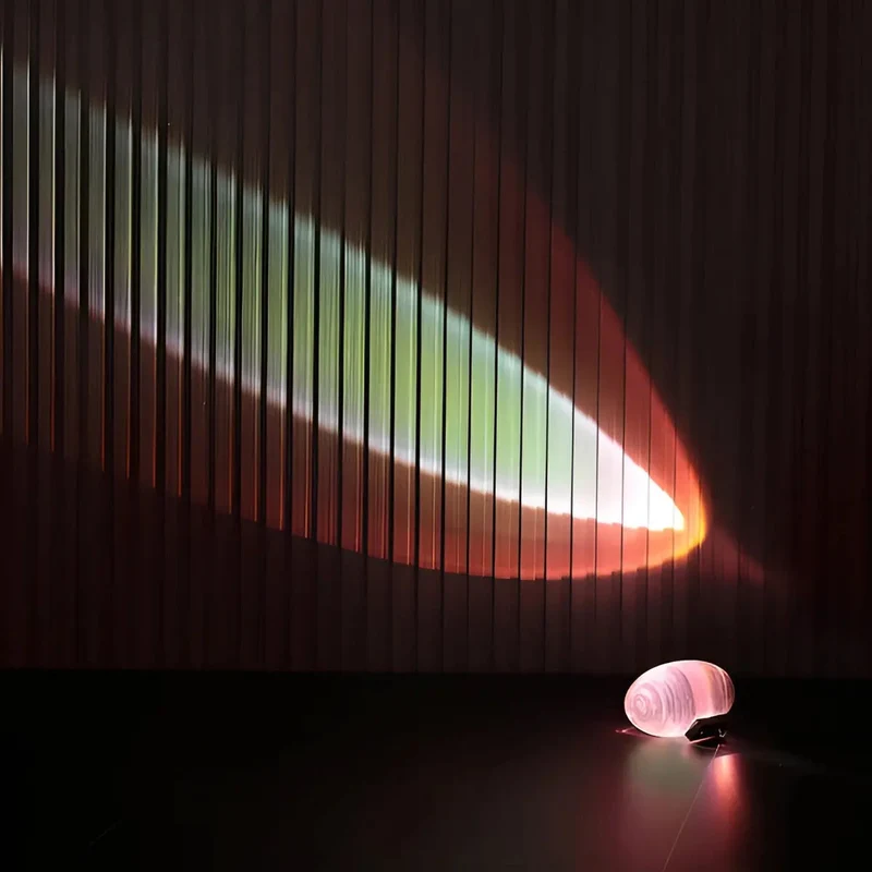 Ovale Kristallen Tafellamp met Chroom Sokkel – LED Sfeerverlichting in Warm Wit, Blauw-Paars of Zonsondergangstinten – Stemmingslicht voor Slaapkamer en Woonruimte | Sansoti