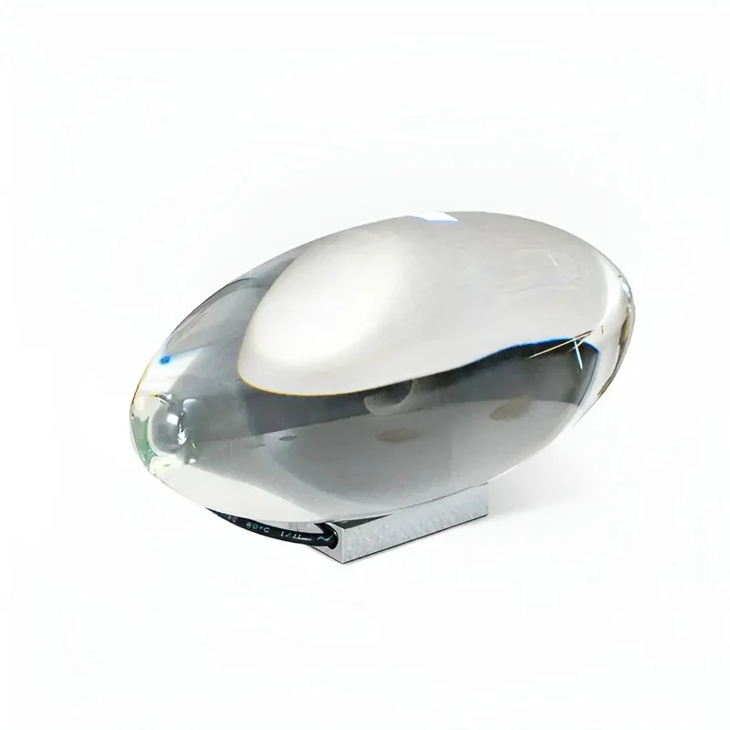 Ovale Kristallen Tafellamp met Chroom Sokkel – LED Sfeerverlichting in Warm Wit, Blauw-Paars of Zonsondergangstinten – Stemmingslicht voor Slaapkamer en Woonruimte | Sansoti