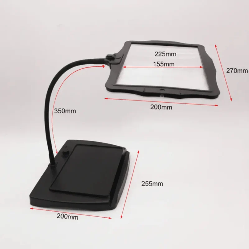 Bureaulamp met Vergrootglas en LED-Verlichting – Flexibele Zwanenhals voor Leeswerk en Hobby | Sansoti