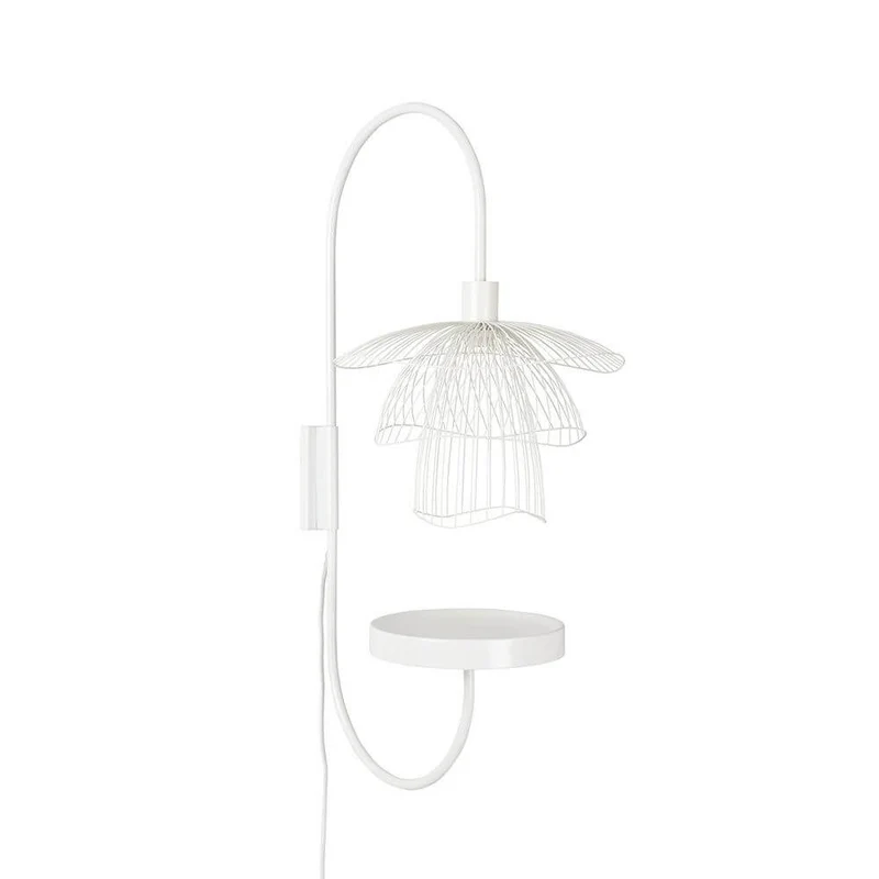 Forestier Wandlampe Papillon 70cm mit Abstelltisch