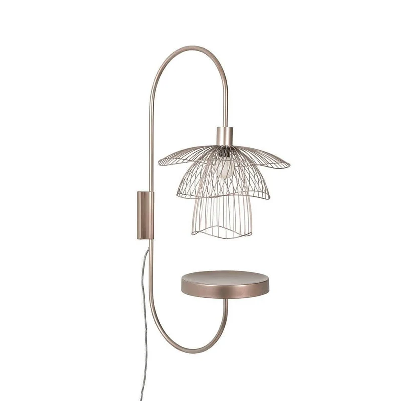 Forestier Wandlampe Papillon 70cm mit Abstelltisch