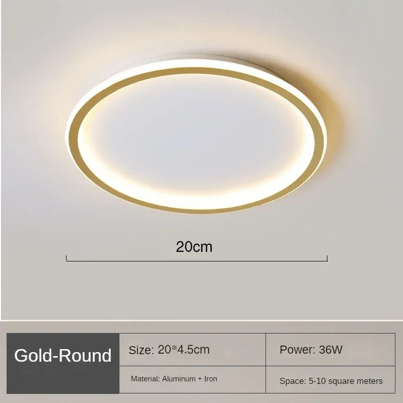 Dimbare LED Plafondlamp Rond Warm Wit 3000K Aluminium Acryl Woonkamer Eetkamer Gang Modern Minimalistisch Design | Sansoti