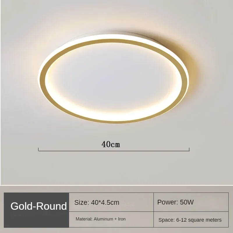 Dimbare LED Plafondlamp Rond Warm Wit 3000K Aluminium Acryl Woonkamer Eetkamer Gang Modern Minimalistisch Design | Sansoti