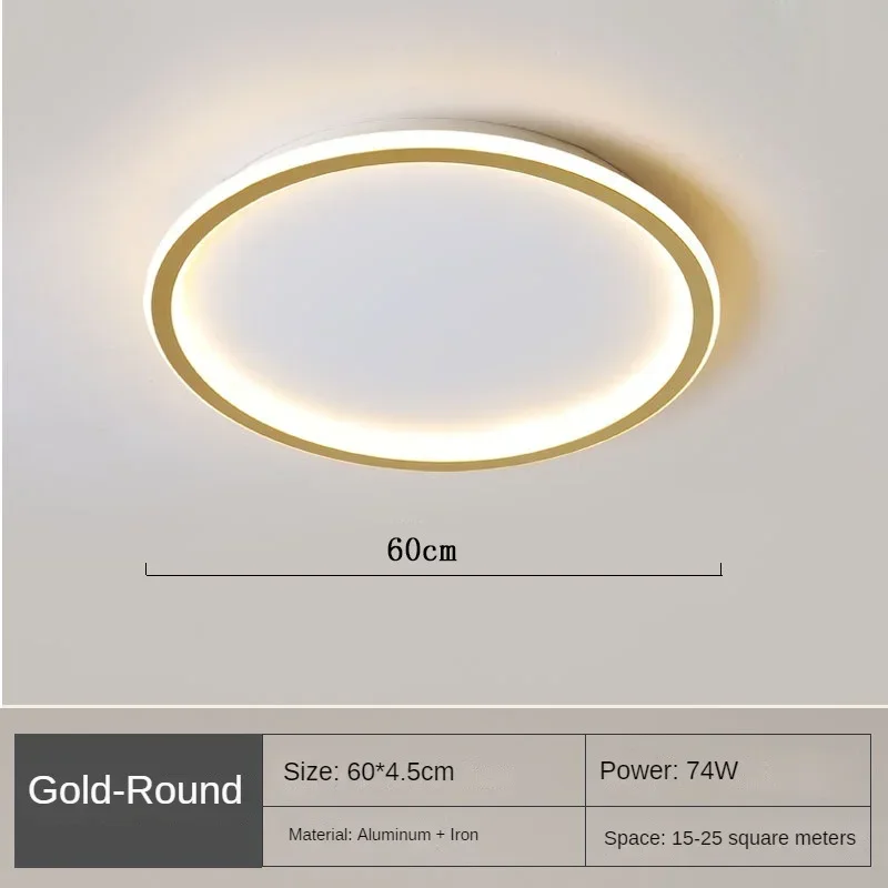 Dimbare LED Plafondlamp Rond Warm Wit 3000K Aluminium Acryl Woonkamer Eetkamer Gang Modern Minimalistisch Design | Sansoti