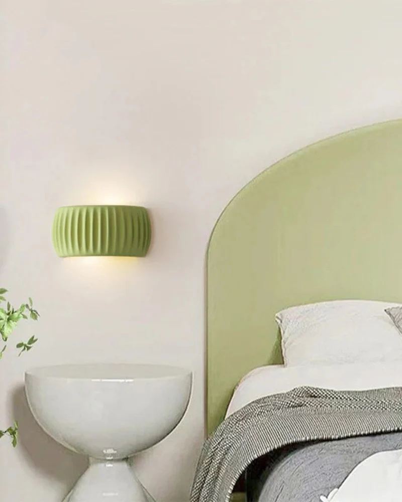 Wandlamp met Golvende Textuur in Natuurlijke Aardtinten voor Sfeervolle Verlichting | Moderne Wandverlichting Ambachtelijk Design Warm Licht Omhoog en Omlaag | Sansoti