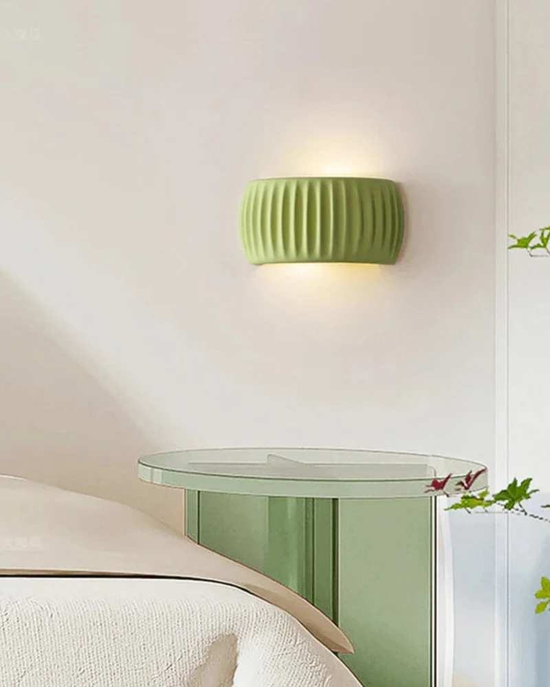 Wandlamp met Golvende Textuur in Natuurlijke Aardtinten voor Sfeervolle Verlichting | Moderne Wandverlichting Ambachtelijk Design Warm Licht Omhoog en Omlaag | Sansoti