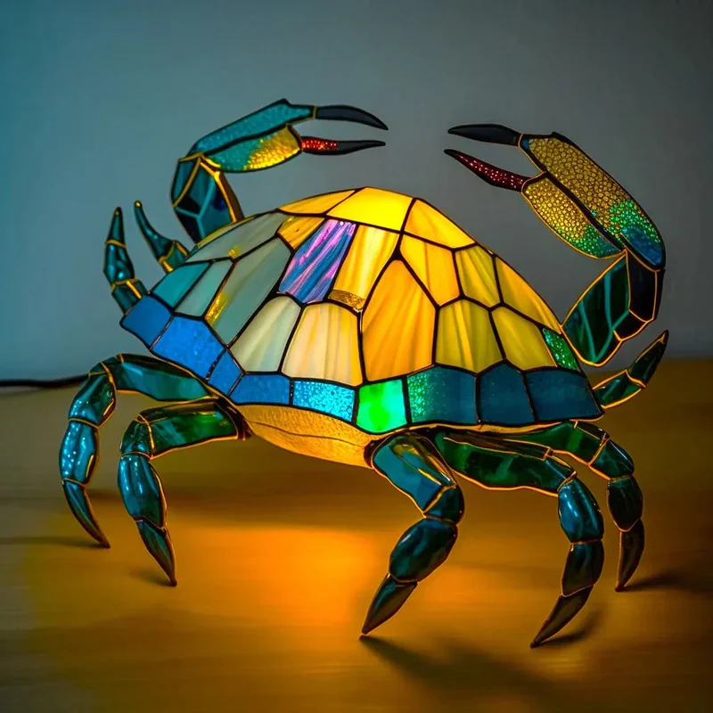 Decoratieve Tafellamp met Dierenprint Gebrandschilderd Glas Effect 15cm Warm Sfeerlicht voor Woonkamer Slaapkamer Nachtkastje | Sansoti