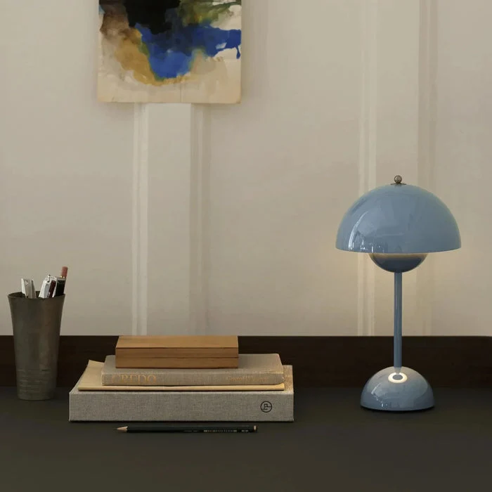 Draadloze LED Tafellamp met Dimfunctie – Sculpturaal Mushroom Design in 9 Kleuren | Sansoti