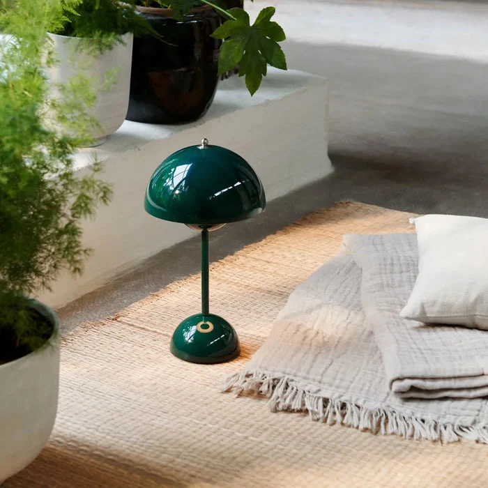 Draadloze LED Tafellamp met Dimfunctie – Sculpturaal Mushroom Design in 9 Kleuren | Sansoti