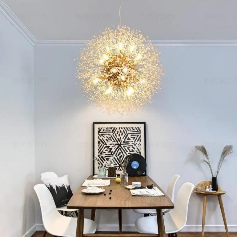 Hanglamp Paardenbloem Design Aluminium Acryl LED G9 35W Goud Zilver Woonkamer Slaapkamer | Sansoti