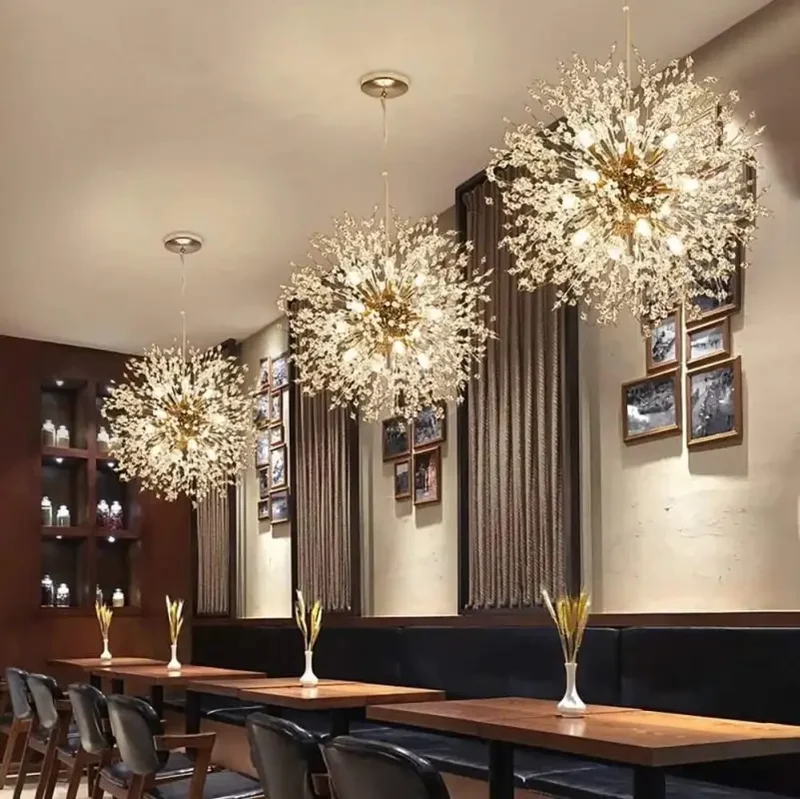 Hanglamp Paardenbloem Design Aluminium Acryl LED G9 35W Goud Zilver Woonkamer Slaapkamer | Sansoti