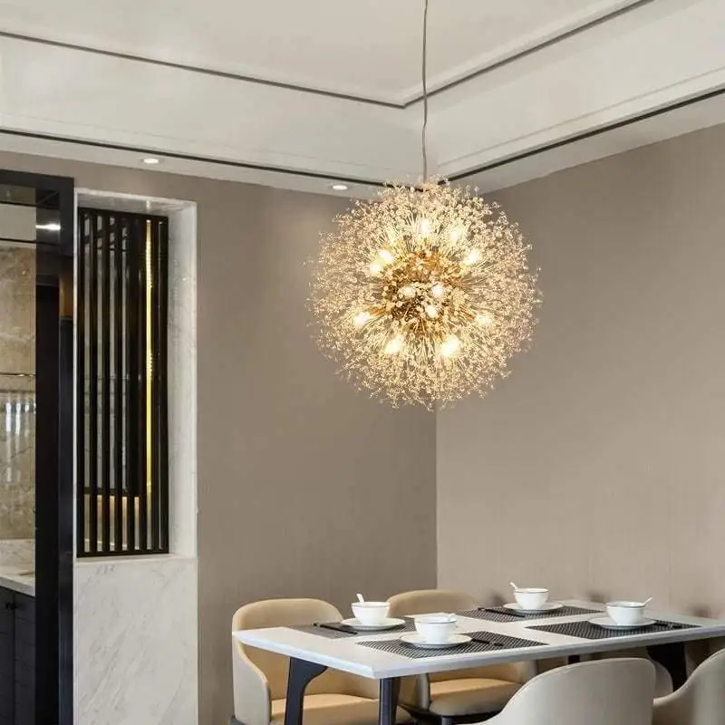 Hanglamp Paardenbloem Design Aluminium Acryl LED G9 35W Goud Zilver Woonkamer Slaapkamer | Sansoti