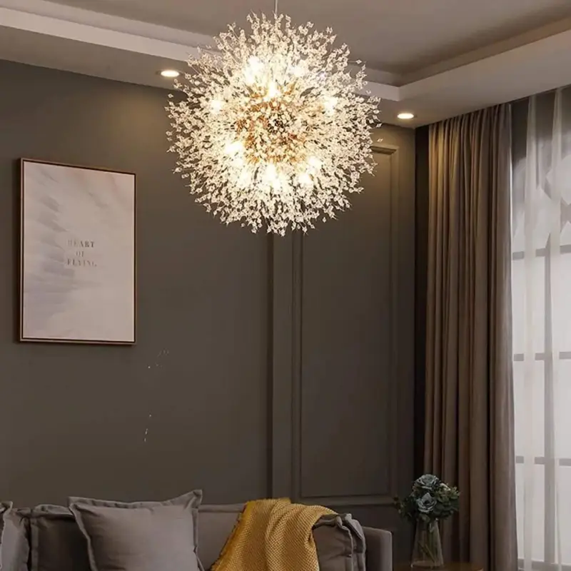 Hanglamp Paardenbloem Design Aluminium Acryl LED G9 35W Goud Zilver Woonkamer Slaapkamer | Sansoti