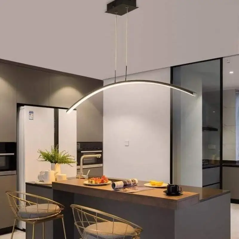 Hanglamp Keuken Design Aluminium Acryl LED G9 26W Zwart Eettafel Woonkamer Modern | Sansoti