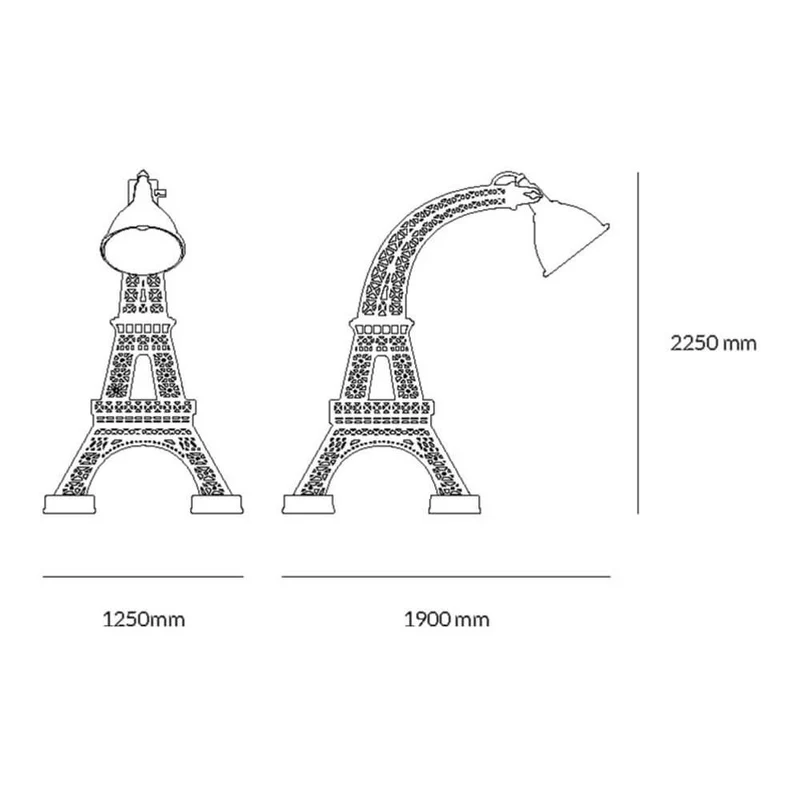 Paris XL Stehleuchte Eifelturm 225cm