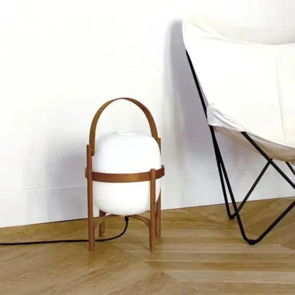 Tafellamp Hout Opaal Glas Naturel 3 Maten Woonkamer Slaapkamer Sfeerverlichting Staande Lamp Japandi Scandinavisch | Sansoti