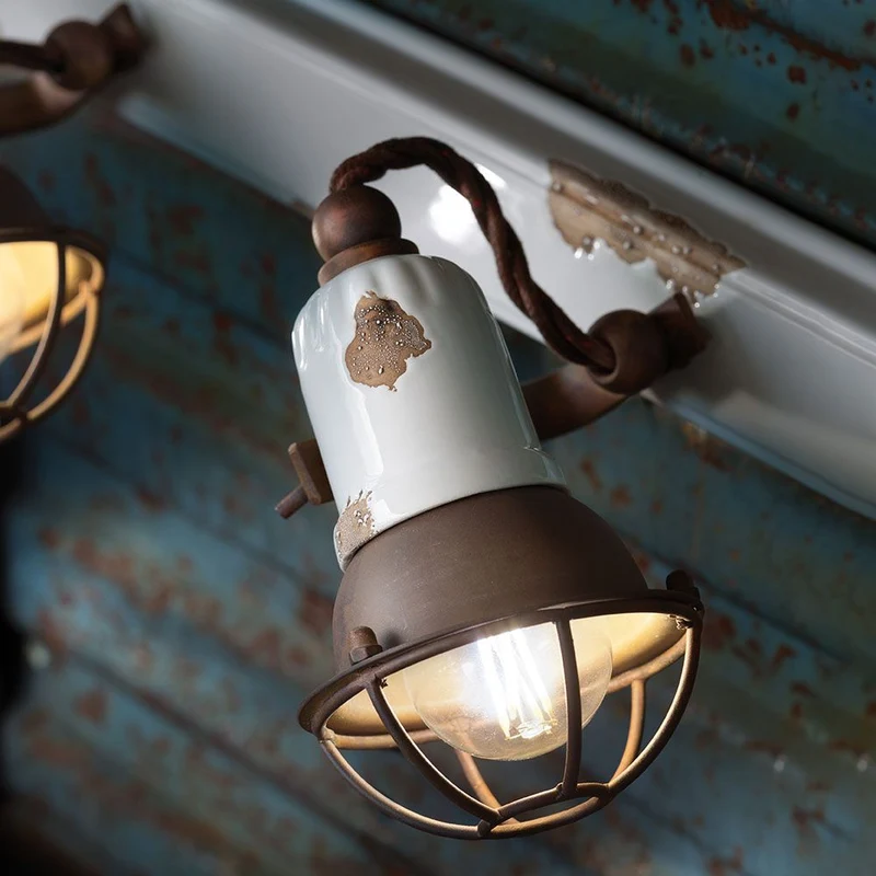 Ferroluce Loft Wandleuchte 3-flammig