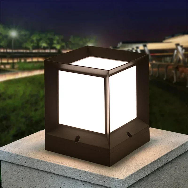 Buiten Staande Lamp Voor Oprit En Poort 12W LED Modern Zwart | Sansoti