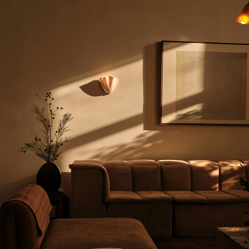 Wandlamp Glas In Lood Retro Art Deco Schelp 28cm E14 | Sansoti