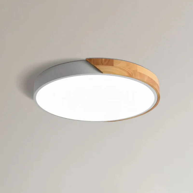 Plafondlamp Hout Scandinavisch LED Rond 23 Of 30cm Modern Design