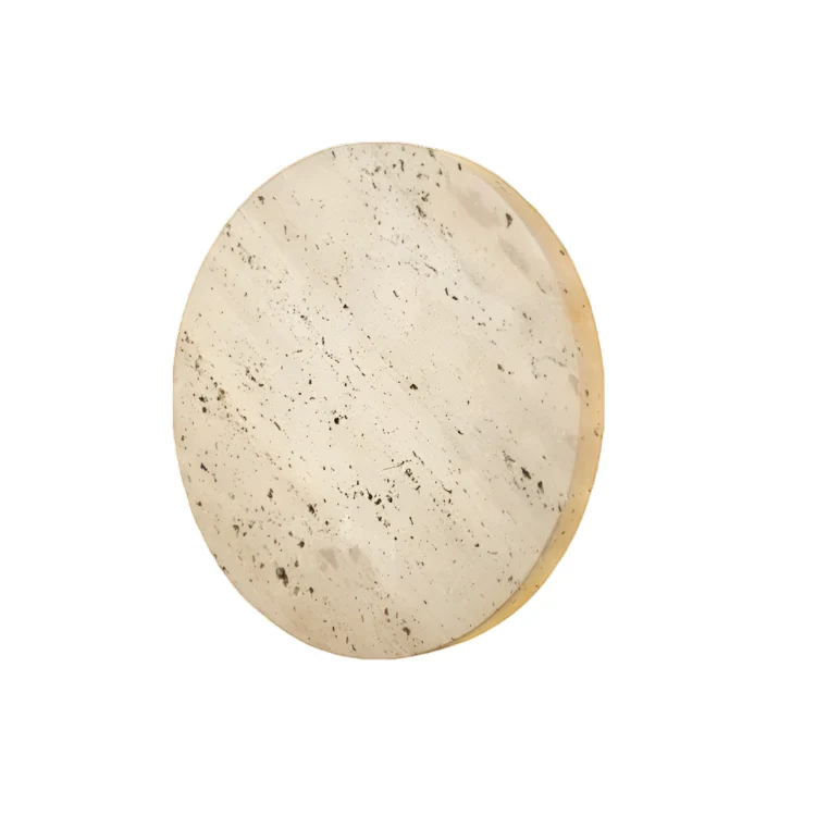 Wandlamp Travertin Rond LED Modern Natuursteen Ø23 Ø30 | Sansoti