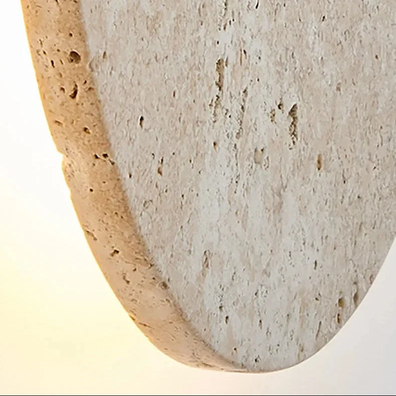 Wandlamp Travertin Rond LED Modern Natuursteen Ø23 Ø30 | Sansoti