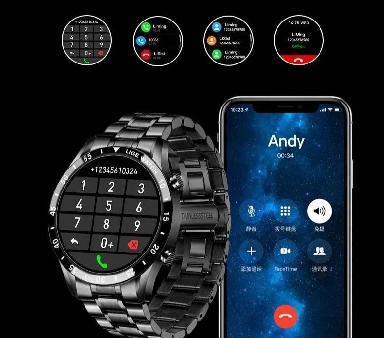 Smartwatch met 4G-connectiviteit en oproepmogelijkheid voor mannen en vrouwen | Sansoti