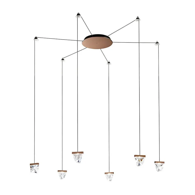 Fabbian Tripla LED-Hängelampe 6-flammig