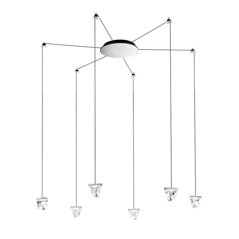 Fabbian Tripla LED-Hängelampe 6-flammig