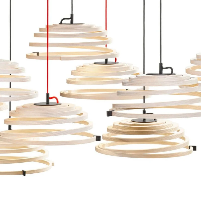 Pendelleuchte Aspiro 8000 aus Holz Ø 50cm