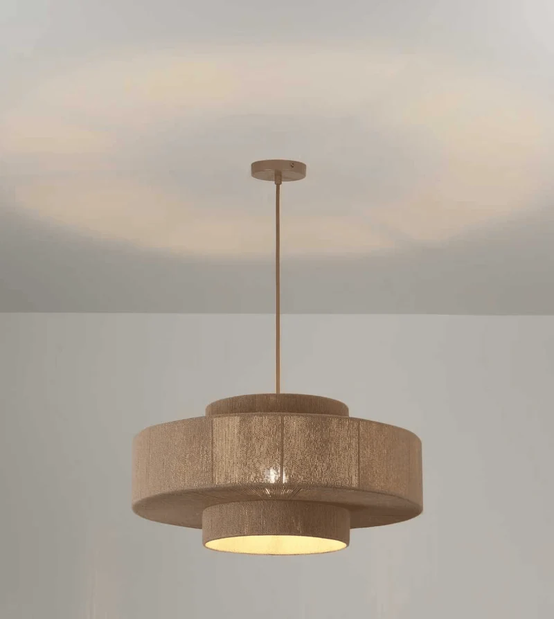 Hanglamp Gevlochten Katoen 50cm Boho Scandinavisch Design Verstelbaar | Sansoti