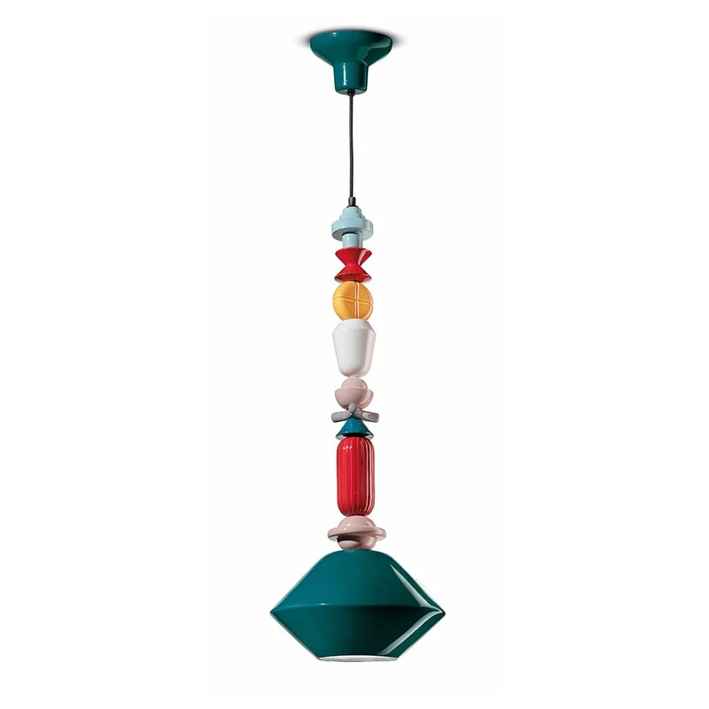 Ferroluce Lariat Hängeleuchte aus Keramik 87cm