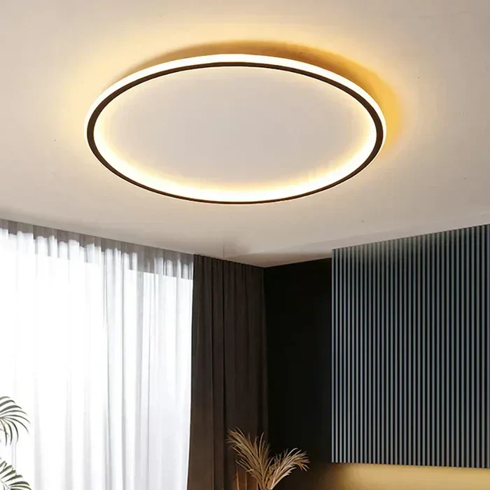 Ronde Plafondlamp Scandinavisch Design Goud Zwart Wit 20-50cm LED Dimbaar Metaal Glas Woonkamer Slaapkamer Eetkamer | Sansoti