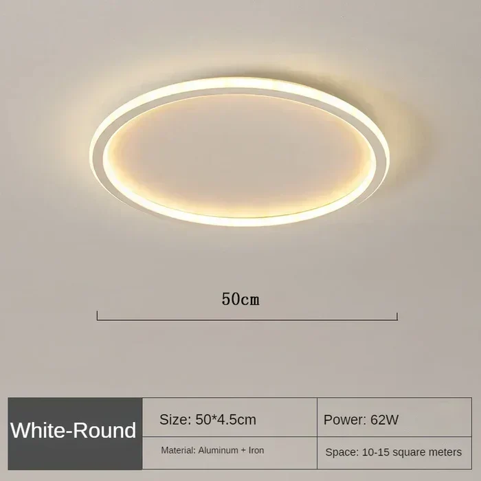 Ronde Plafondlamp Scandinavisch Design Goud Zwart Wit 20-50cm LED Dimbaar Metaal Glas Woonkamer Slaapkamer Eetkamer | Sansoti