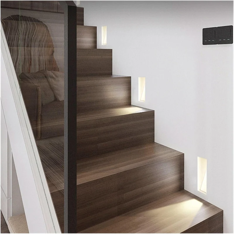 Inbouw Wandlamp LED Sensor 3W Frameloos Modern Trapverlichting Wit | Sansoti