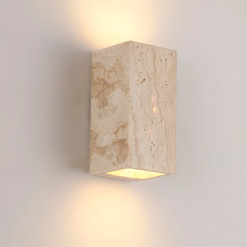 Buitenlamp Travertin Steen Up Down LED IP65 3000K Gevel | Sansoti