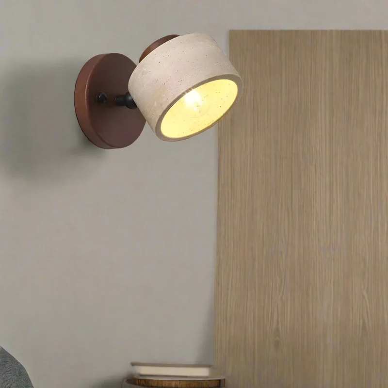 Wandlamp Travertin Steen LED E27 3000K Japandi Compact Rond | Sansoti