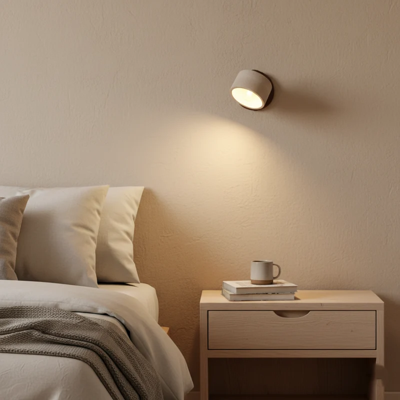 Wandlamp Travertin Steen LED E27 3000K Japandi Compact Rond | Sansoti