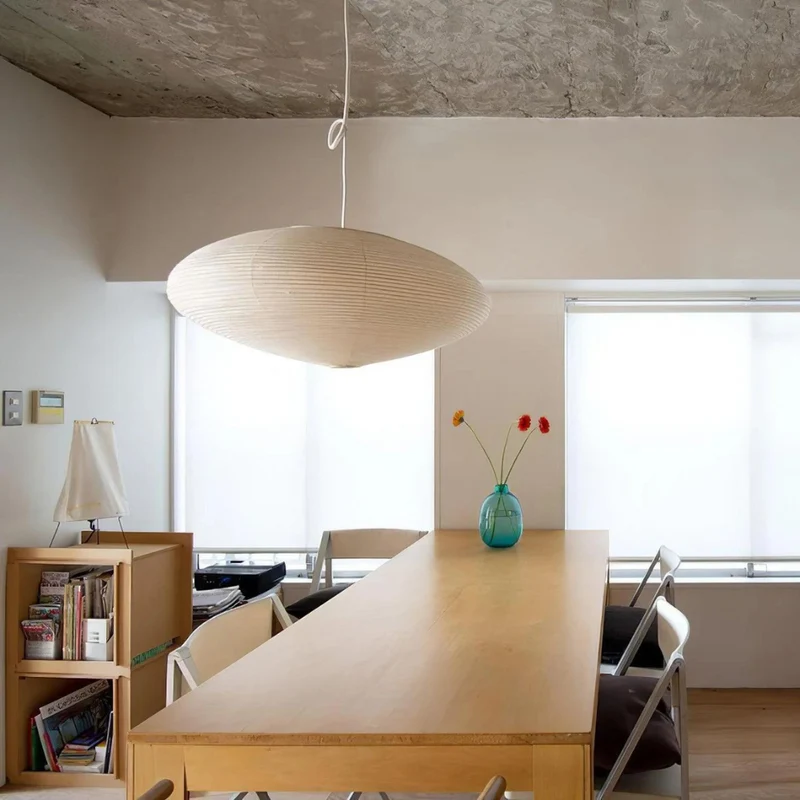 Plafondlamp Mulberry Papier Japandi Design Ø50 Ø60 LED Dimbaar Wit Geometrisch | Sansoti