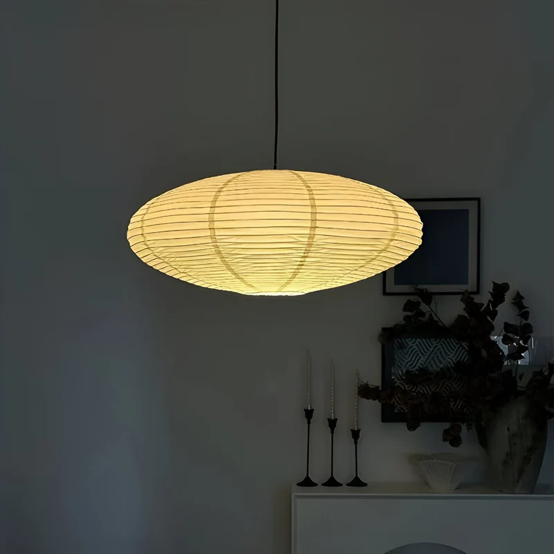 Plafondlamp Mulberry Papier Japandi Design Ø50 Ø60 LED Dimbaar Wit Geometrisch | Sansoti