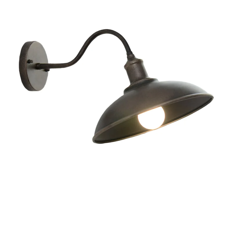 Buitenlamp Gooseneck Industrieel IP65 Waterdicht Brons LED Ø24 Ø29 Veranda | Sansoti